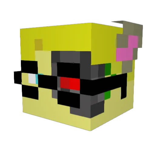 Ogag13 Minecraft avatar head, 3D render