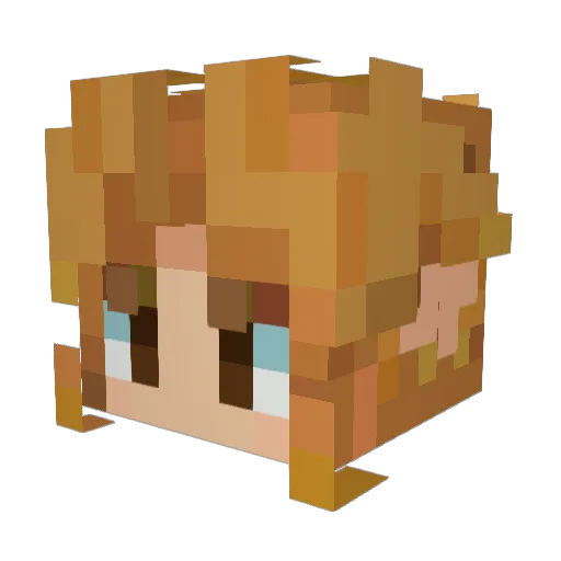 OggeDo Minecraft avatar head, 3D render