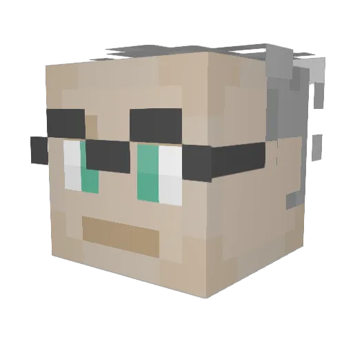 Oggert Minecraft avatar head, 3D render