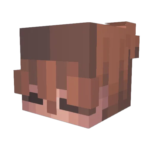 Oggolfer Minecraft avatar head, 3D render