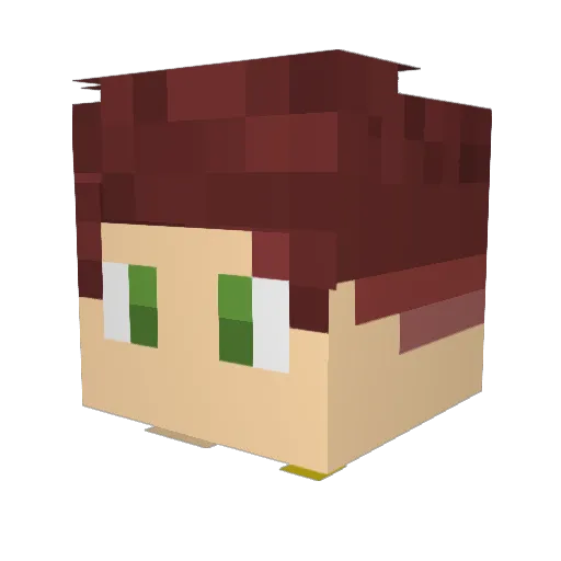 Oghoule Minecraft avatar head, 3D render