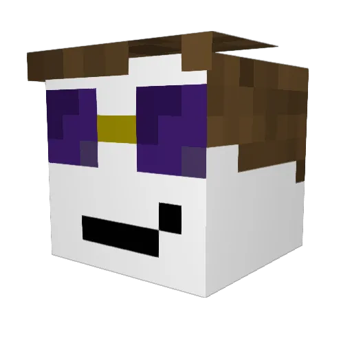 Ogidzan Minecraft avatar head, 3D render