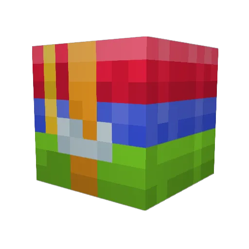 Oglor Minecraft avatar head, 3D render