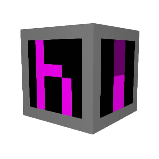 Ogmobot Minecraft avatar head, 3D render