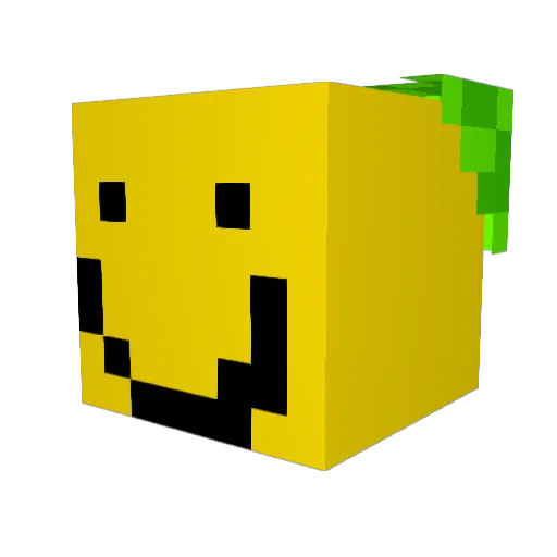 Ogmoe Minecraft avatar head, 3D render