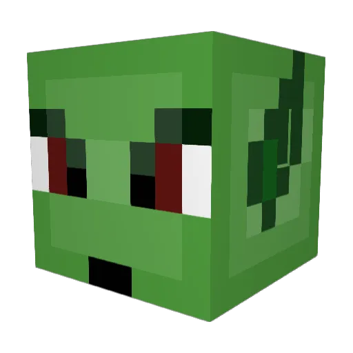 Ogolin Minecraft avatar head, 3D render