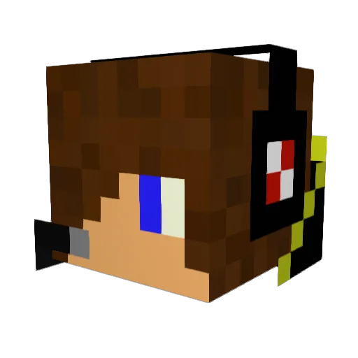Ograve Minecraft avatar head, 3D render