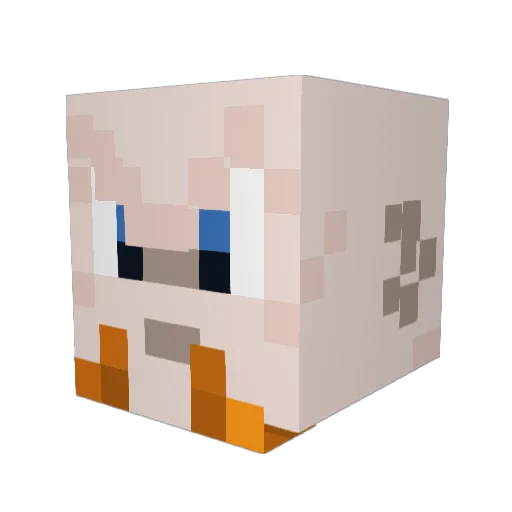 OgreMeat Minecraft avatar head, 3D render