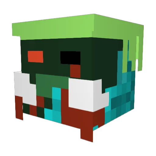 OgrumXD Minecraft avatar head, 3D render