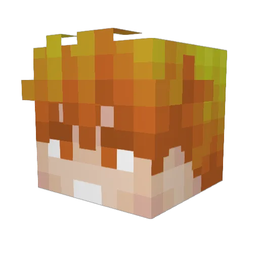 OgsrV Minecraft avatar head, 3D render