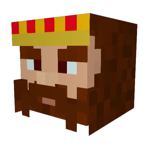 Ogthougaard Minecraft avatar head, 3D render