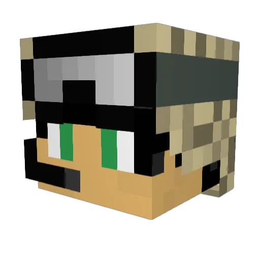 Ogurayuta007 Minecraft avatar head, 3D render