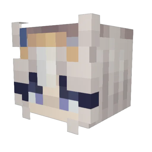 Oguri_Capp Minecraft avatar head, 3D render