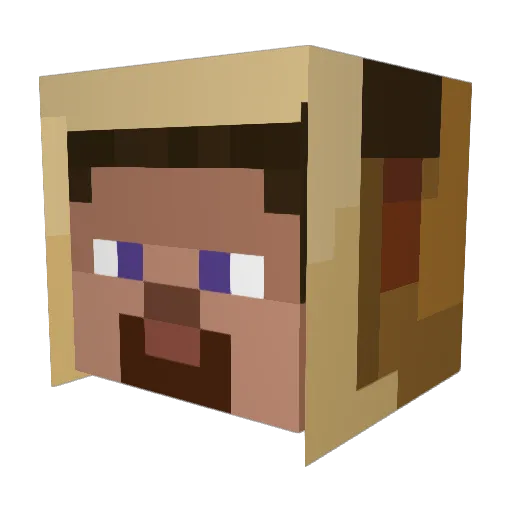 Oguun Minecraft avatar head, 3D render