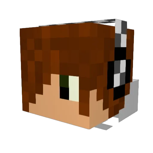 Ogydin Minecraft avatar head, 3D render