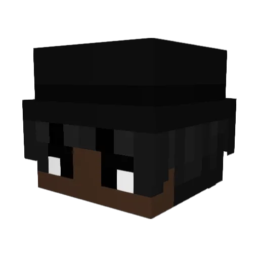 OhBxl Minecraft avatar head, 3D render