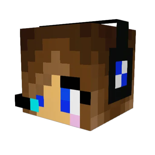 OhCheez Minecraft avatar head, 3D render