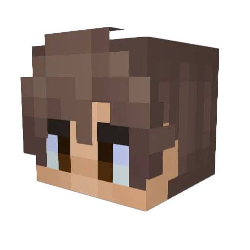 OhCoyote Minecraft avatar head, 3D render