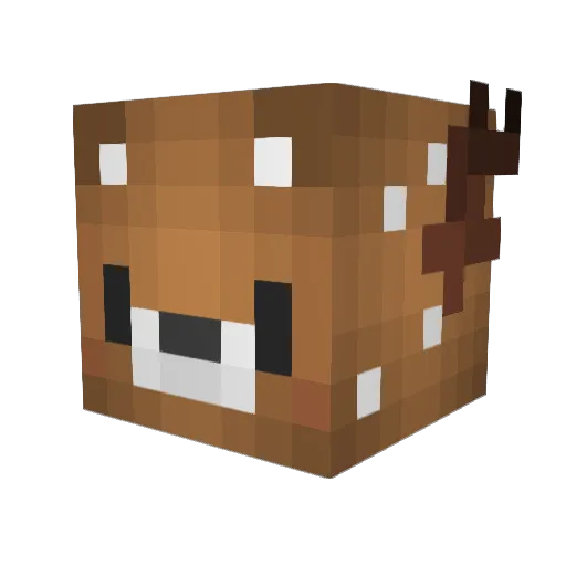 OhDeer12 Minecraft avatar head, 3D render