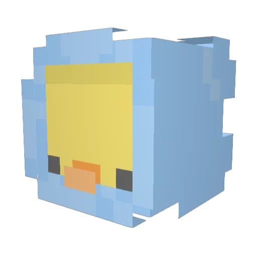 OhDuckie Minecraft avatar head, 3D render