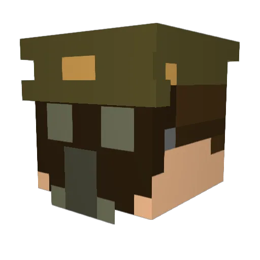 OhFrew Minecraft avatar head, 3D render