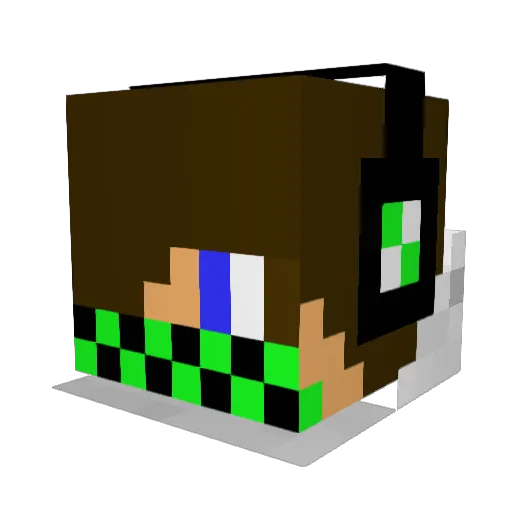 OhGawdYes Minecraft avatar head, 3D render