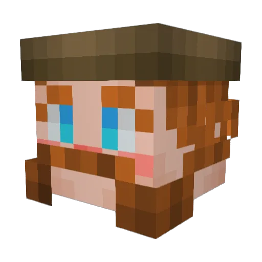 OhGeeWillikers Minecraft avatar head, 3D render