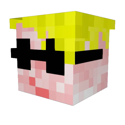OhHeyMikeK Minecraft avatar head, 3D render