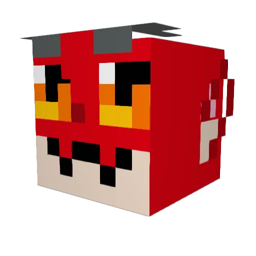 OhItsSav Minecraft avatar head, 3D render
