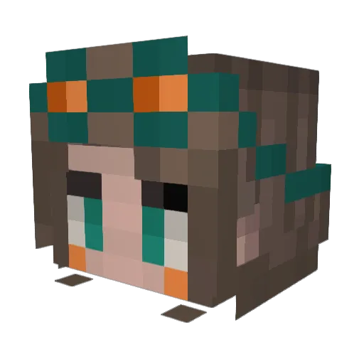 OhJackK Minecraft avatar head, 3D render