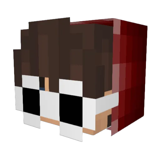 OhKBye Minecraft avatar head, 3D render