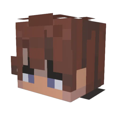 OhKalla Minecraft avatar head, 3D render