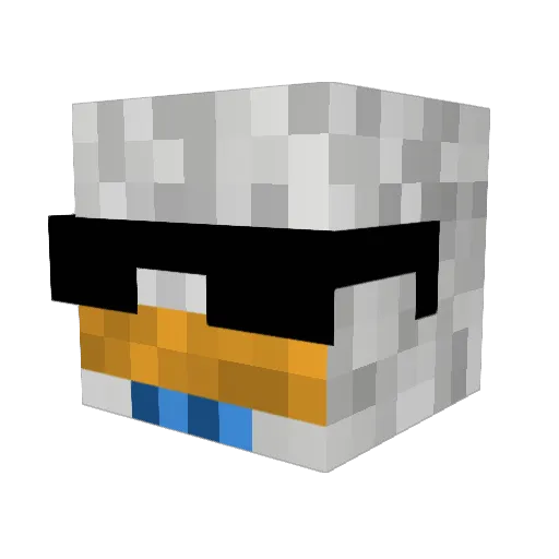 OhKlix Minecraft avatar head, 3D render