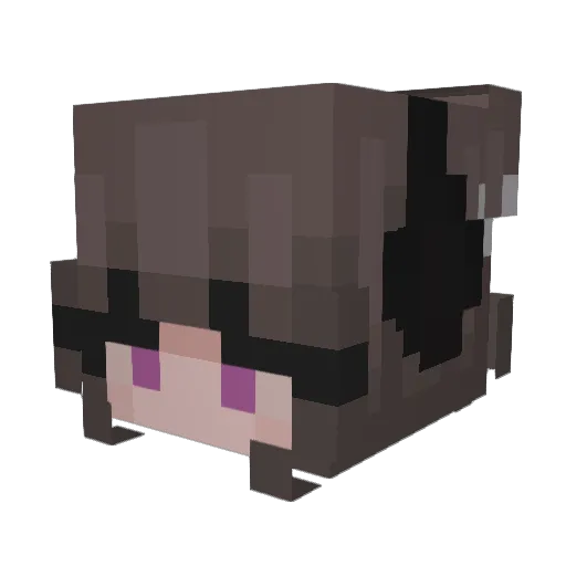 OhKora Minecraft avatar head, 3D render