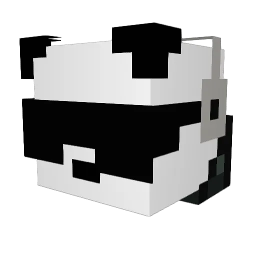OhLookAPanda Minecraft avatar head, 3D render