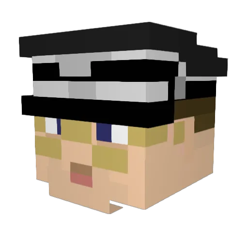 OhLyln Minecraft avatar head, 3D render