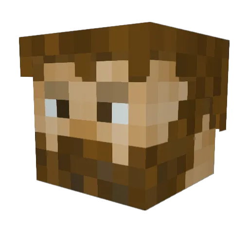 OhMeshy Minecraft avatar head, 3D render