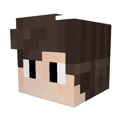OhMotts Minecraft avatar head, 3D render
