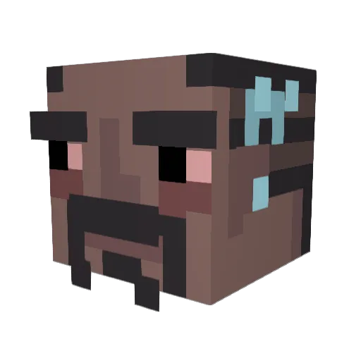 OhMyBranch Minecraft avatar head, 3D render