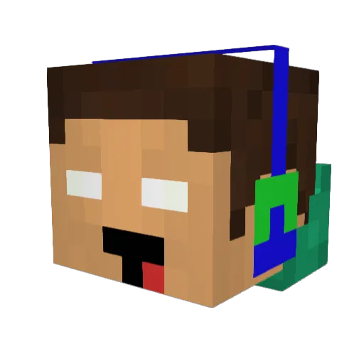OhMyDosch Minecraft avatar head, 3D render