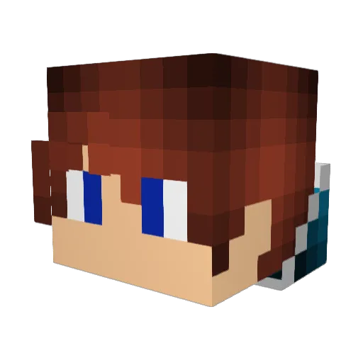 OhMyGodImOnFire Minecraft avatar head, 3D render