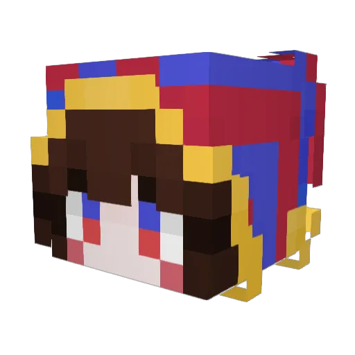 OhMyGodTea Minecraft avatar head, 3D render