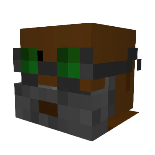 OhPeterr Minecraft avatar head, 3D render