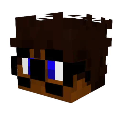 OhScripted Minecraft avatar head, 3D render