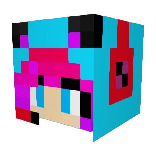 OhSoFancy Minecraft avatar head, 3D render