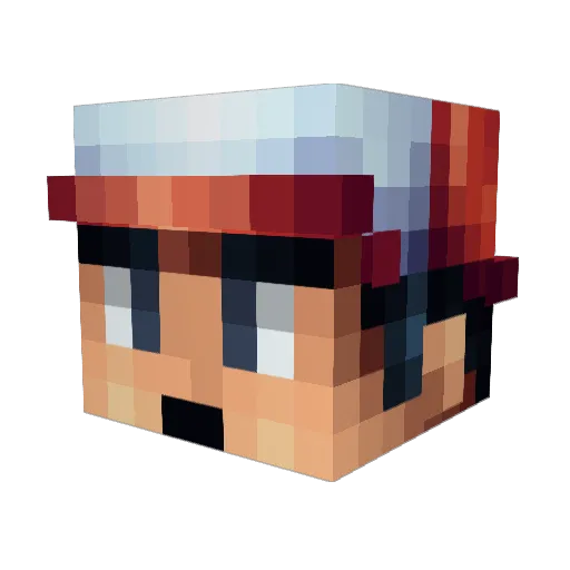 OhToTheNos Minecraft avatar head, 3D render