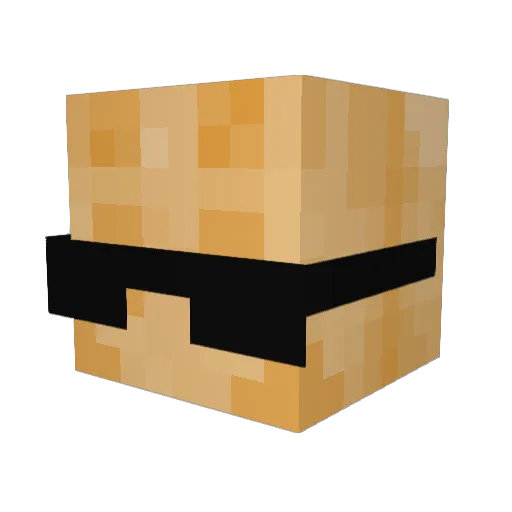 OhWaffle Minecraft avatar head, 3D render