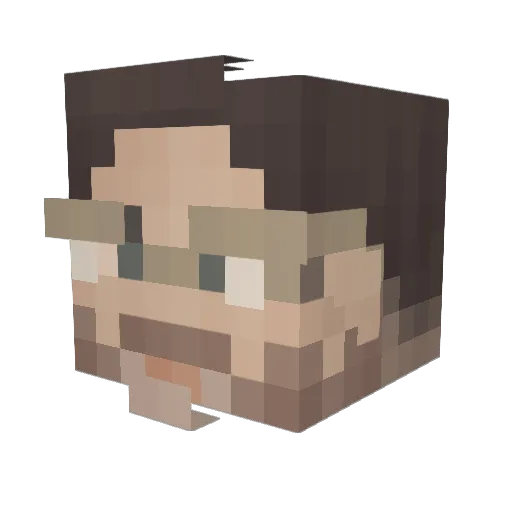 OhWaiter13 Minecraft avatar head, 3D render