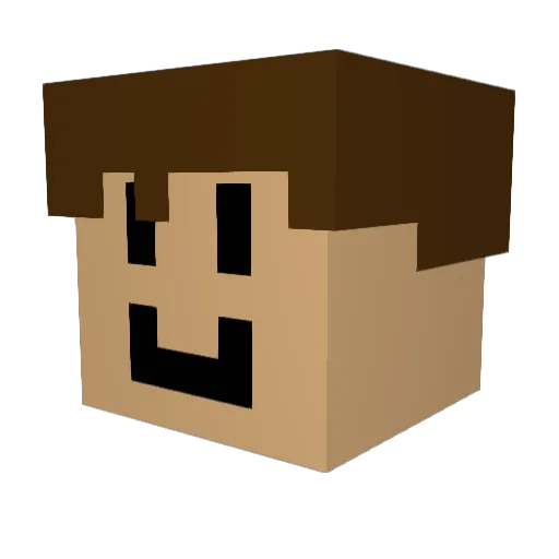 OhZackk Minecraft avatar head, 3D render