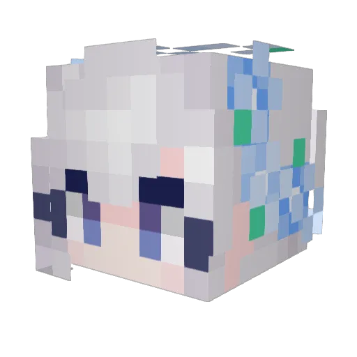 Oh_jjyong Minecraft avatar head, 3D render